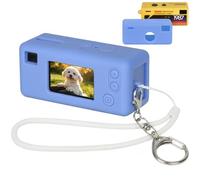 GWCASE Case for Kodak for CHARMERA Keychain Digital Camera - Shockproof Silicone Digicam Cover with Wrist Strap Precise Fit for Blind Box 1987 Mini Cameras- Blue (Bag Only)