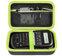 GWCASE Label Maker Case for Brother P-Touch PT-H110/ PT-H200/ PT-E110 | Hard EVA Shell, Shock-Resistant, Mesh Pocket for Label Tapes & Accessories; Home, Office, On-the-Go Use; Black, Case Only