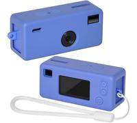 GWCASE Silicone Case for KODAK CHARMERA Keychain Digital Camera (Blind Box 1987 Mini Camera) - Shockproof Protective Cover Wrist Strap, Precise Cutouts - Blue (Case Only)
