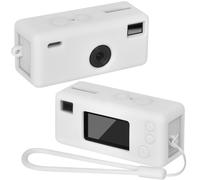 GWCASE Silicone Case for KODAK CHARMERA Keychain Digital Camera (Blind Box 1987 Mini Camera) - Shockproof Protective Cover Wrist Strap, Precise Cutouts - White (Case Only)
