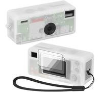 GWCASE Silicone Case for KODAK CHARMERA Keychain Digital Camera (Blind Box 1987 Mini Camera) - Shockproof Protective Cover + 2 Screen Protectors & Wrist Strap, Precise Cutouts-Translucent (Case Only)