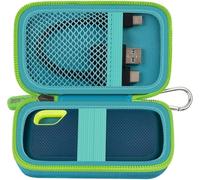 GWCASE SSD Case for SanDisk Extreme Portable External Solid State Drive | Hard EVA Shell, Elastic Strap, USB Cable Pocket and Carabiner for Creators, Field Work and Travel, Case Only