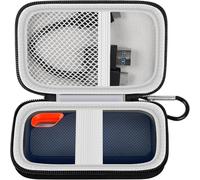 GWCASE SSD Case for SanDisk Extreme Portable External Solid State Drive | Hard EVA Shell, Elastic Strap, USB Cable Pocket and Carabiner for Creators, Field Work and Travel, Case Only