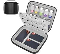 GWCASE Universal Hard Drive Case for SanDisk Extreme/for Samsung/for Seagate/for WD Portable External SSD, 30 SD Card & 10 USB Flash Drive Holder, Travel Storage Bag with DIY Sponge (Case Only)