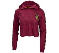 GWCC Brand Harry Potter Licensed Ladies/Girls Gryffindor House Animal Cropped Hoodie Sweatshirt (as8, alpha, s, regular, regular) Maroon