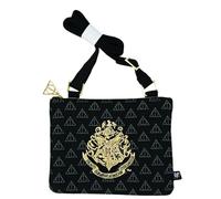 GWCC Harry Potter Ravenclaw Cross Body Messenger Bag, Official Warner Bros Licensed, Adjustable Shoulder Strap (Black)