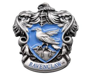 GWCC Harry Potter Ravenclaw Pin Badge Official Licensed Enamel Metal Brooch - Silver Plated Brass Eagle House Crest Badge for Ravenclaw Fans, Collectors & Wizarding World Gifts, 3.4 x 2.3 cm