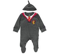 GWCC Licensed Harry Potter baby Romper Baby Grow with Hat Gryffindor for Boy or Girl (12-18 Months)