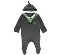 GWCC Licensed Harry Potter baby Romper Baby Grow with Hat Slytherin for Boy or Girl (0-3 Months)