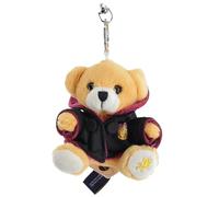 GWCC Licensed Harry Potter House Plush Teddy Bear Keyring Keychain, Gryffindor, Slytherin, Ravenclaw, Hufflepuff with printed crest robe and Hedwig owl