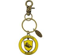 GWCC Licensed Harry Potter House Spinner Keyrings, Platform 9 3/4 and Hedwig Spinner Keychain, Harree Birthday and Hedwig Keyrings, 8 Styles (Hufflepuff Spinner)