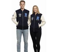GWCC Licensed Harry Potter Varsity Baseball Jacket - Unisex Zip-Up Jacket with House Crests & Embroidery - 5 Hogwarts Designs, Sizes XS-2XL (UK, Alpha, M, Regular, Regular, Navy-Ravenclaw)