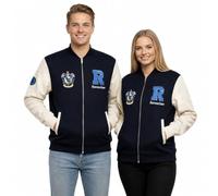 GWCC Licensed Harry Potter Varsity Baseball Jacket - Unisex Zip-Up Jacket with House Crests & Embroidery - 5 Hogwarts Designs, Sizes XS-2XL