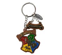 GWCC Licensed Harry Potter Wooden Enamel 3D Keyring Keychain, 5 Houses, Hogwarts, Gryffindor, Slytherin, Hufflepuff and Ravenclaw