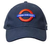 GWCC Licensed London Underground “Mind The Gap” Embroidery Baseball Cap - Unisex Adjustable Cotton Hat (Navy)