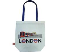 GWCC Licensed London Underground Tote Bag - Train Tunnel Print, Back Roundel, Travel & Souvenir Gift Bag