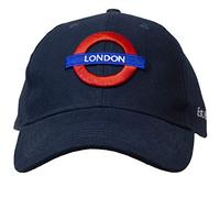 GWCC Licensed London Underground “Underground” Embroidery Baseball Cap - Unisex Adjustable Cotton Hat (Navy)
