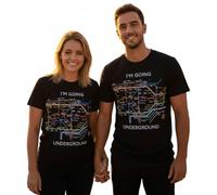 GWCC Licensed TFL™104 Unisex London Undergound™ Tube Map T Shirt Black (XL)