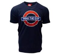 GWCC Licensed TFL101MTGN Unisex Mind The Gap Underground London T Shirt Navy 4XL