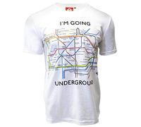 GWCC Licensed TFL104Kw Kids Unisex London Undergound Map Print T Shirt White (11-13)