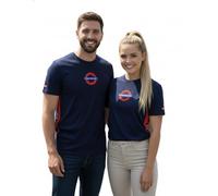 GWCC Licensed Unisex Mind The Gap Chain Stitch Embroidery T-Shirt Underground Navy (S)