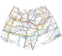 GWCC Official London Underground™ Tube Map Boxer Shorts | Unisex Cotton All-Over Print Boxers | TFL Licensed Novelty London Tube Map Underwear | S-2XL (2XL) White