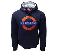 TFL™129 Licensed Unisex Mind The Gap™ Chain Stitch Embroidery Hooded Sweatshirt XS to 4XL (as8, alpha, 4x_l, regular, regular) Navy
