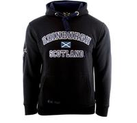 GWCC Unisex Edinburgh Scotland Hooded Sweatshirt, Hoodie Applique Embroidery Design, XS-4XL, Available in Black, Blue, Off-White, Grey-Pink, Grey-Navy (UK, Alpha, XL, Regular, Regular, Black)