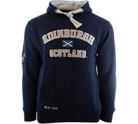 GWCC Unisex Edinburgh Scotland Hooded Sweatshirt, Hoodie Applique Embroidery Design, XS-4XL, Available in Black, Blue, Off-White, Grey-Pink, Grey-Navy (UK, Alpha, L, Regular, Regular, Navy)