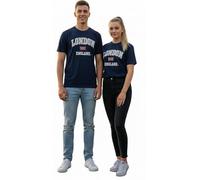GWCC Unisex London England Applique Embroidery T-Shirt | Premium Cotton Tee with Union Jack Patch | 4 Colors | Sizes XS-4XL (UK, Alpha, 3XL, Regular, Regular, Navy)
