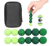 GWCYMYD 12 Pcs Magnetic Balls Toy, Silent Stress Relief Sensory Ball with case, Portable Silicone Magnetic Balls for Adults and Teens (Green)