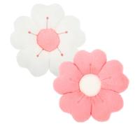 GWCYMYD 2Pcs Flower Pillow 34cm Plush Thick Daisy Pillow Cute Cushions for Office Chair Car Lumbar Support Foot Mat Preppy Room Decor for Bedroom Sofa