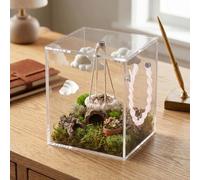 GWCYMYD 5 PCS Jumping Spider Accessories, Magnetic Resin Terrarium Decor | Cotton Rope Bridge, Hanging Swing, Cloud Mushroom Shape, Glass Tank Habitat, Pet Reptile Supply, Micro Environment(White)