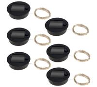 GWCYMYD 6Pcs Solar Light Replacement Top, Lantern Lighting Accessories with 30 Led String Light, 7cm Small Round Replacement Solar Panels for Garden Lights, DIY Lamp Decor (6PCS)