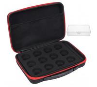 GWCYMYD Battling Top Storage Case, Shockproof EVA Rotating Gyro Organiser Box, Portable Toy Carrying Bag for Launcher Accessories, Kids Battle Gaming(12-Slot Gules)