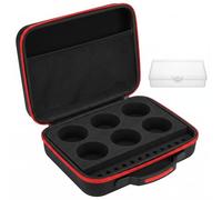 GWCYMYD Battling Top Storage Case, Shockproof EVA Rotating Gyro Organiser Box, Portable Toy Carrying Bag for Launcher Accessories, Kids Battle Gaming(6-Slot Gules)