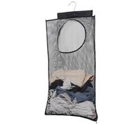 GWCYMYD Door Hanging Laundry Hamper, Large Hanging Dirty Clothes Bag, Breathable Foldable Hanging Mesh Shower Caddy for Shirt Clothes (Black)