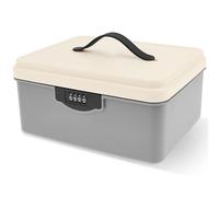 GWCYMYD Locking Storage Container with Code, Large Lockable Medicine Box for Refrigerator, Lockable Storage Box for Medicine Phone Office Document Safety(Grey,1)