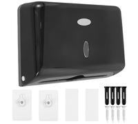 GWCYMYD Paper Towel Dispenser Wall Mounted C Fold Commercial Hand Towel Dispenser Holds 200 Paper No Drill Toilet Tissue Dispensers for Bathroom Kitchen Hotel Resturant (Black)