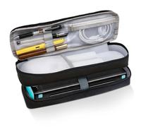 GWCYMYD Portable Thermal Printer Case, Double-Layer Travel Storage Bag for Phomemo M08F Brother PocketJet HPRT MT800, Water-Resistant Oxford Carry Box for A4 Paper and Accessories (Black)