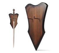 GWCYMYD Sword Plaque, Adjustable Wooden Wall Mounted Sword Rack with Hooks and Screws, Katana Wall Mount for Bow Medieval Sword Dagger Axe (L)