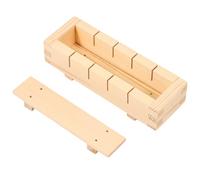 GWCYMYD Wooden Sushi Press,Easy Sushi Making Kit Oshizushi Mold Box for DIY Sushi More Diversified,Vegetable Meat Kitchen Tool (Mold with Slots)