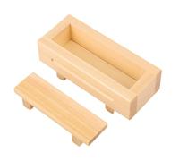 GWCYMYD Wooden Sushi Press,Easy Sushi Making Kit Oshizushi Mold Box for DIY Sushi More Diversified,Vegetable Meat Kitchen Tool (Mold Without Slots)