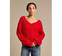 GWD Arla-Bailey Red Wool Knit Top - Red - M