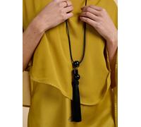 GWD Beth Tassel Necklace Collection, Red, Black and Brown - Red - ONE SIZE