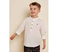 GWD by GEORGE W. DAVIES Boy's Belgravia Long Sleeve Kaftan in White | Size: 5-6 Years GWD by GEORGE W. DAVIES White 5-6 Years
