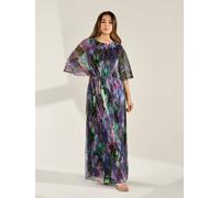 Gwd By George W. Davies Cameron Printed Metallic Maxi Dress Multi 20