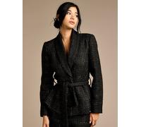 Gwd By George W. Davies Claire Black Boucle Jacket Black 16