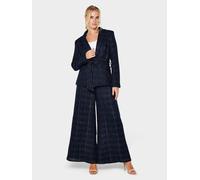 Gwd By George W. Davies Claire Boucle Navy Wide Leg Trousers Navy 8