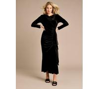 Gwd By George W. Davies Coleen Black Velvet Maxi Dress Black 12